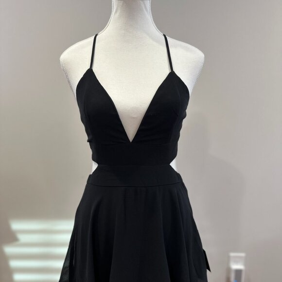 Lulus Tier And Now Black Tie-back Tiered Maxi Dress - Size M - Picture 11 of 13